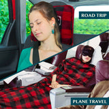 Airplane Fleece Travel Blanket Pillow