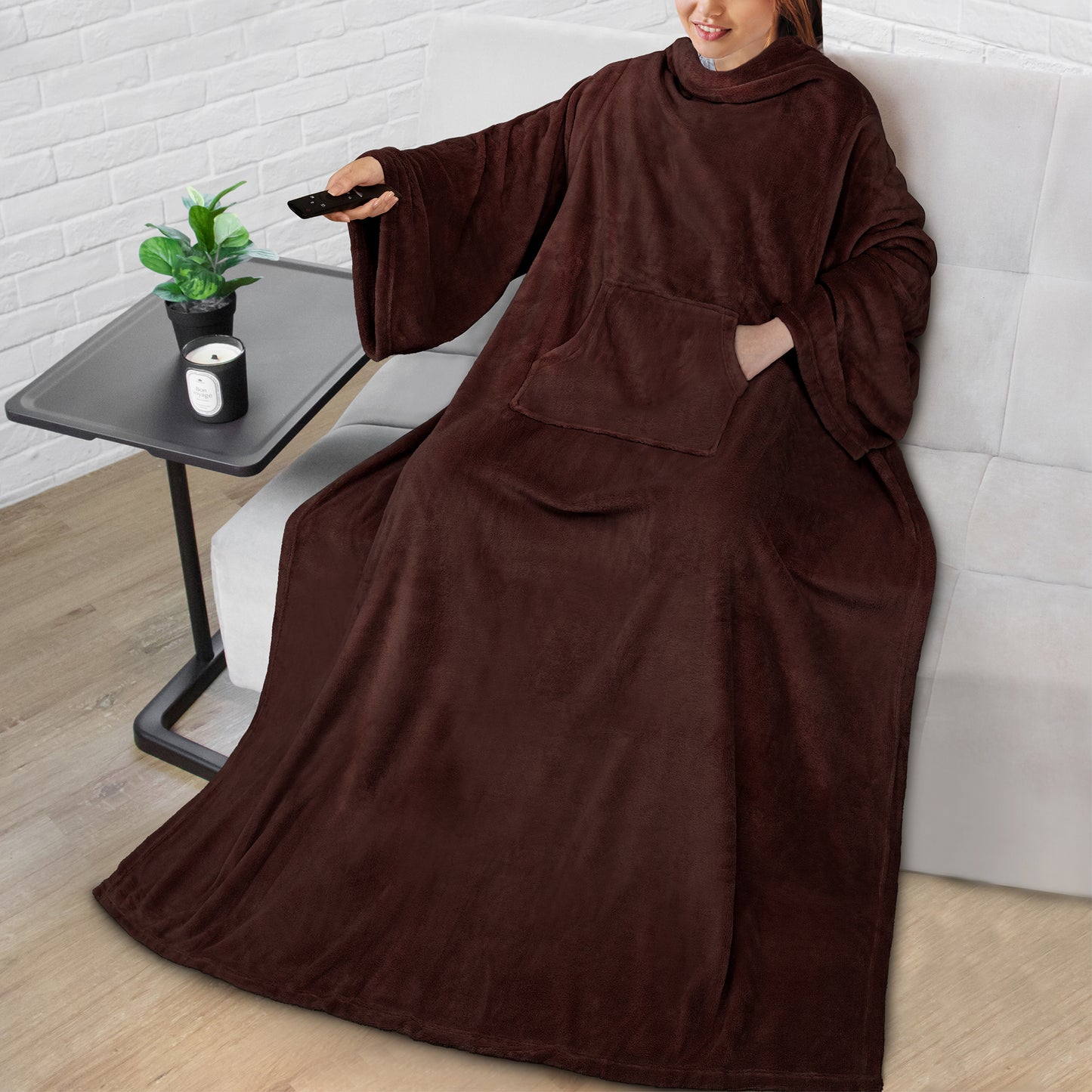 Blanket with Sleeves - Kangaroo Pocket