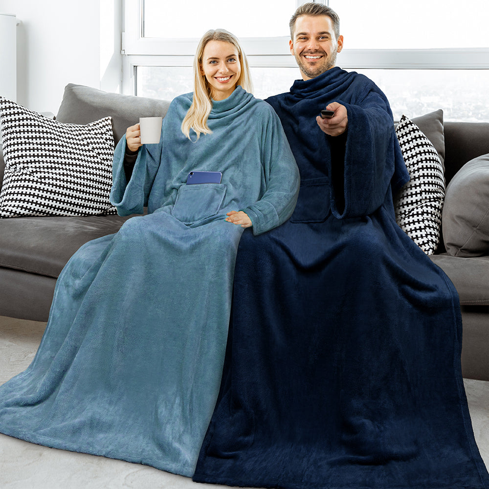 Blanket with Sleeves - Patch Pocket