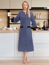 Women's Jersey Housecoat Zipper Robe