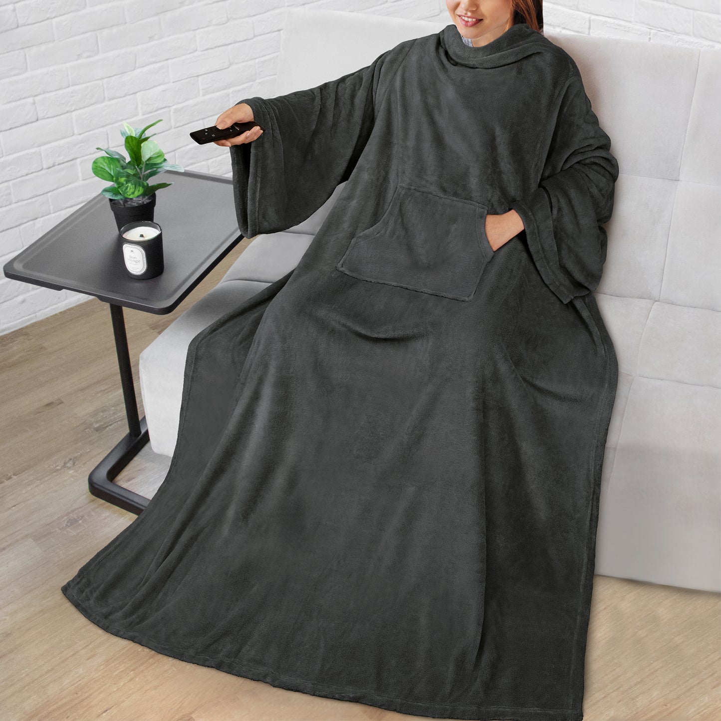 Blanket with Sleeves - Kangaroo Pocket