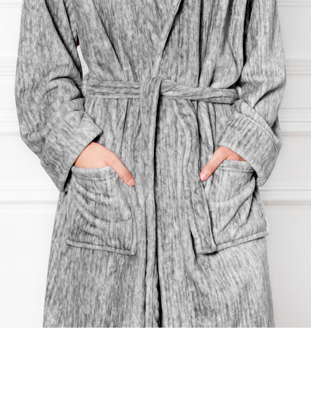 Men's Melange Fleece Robe