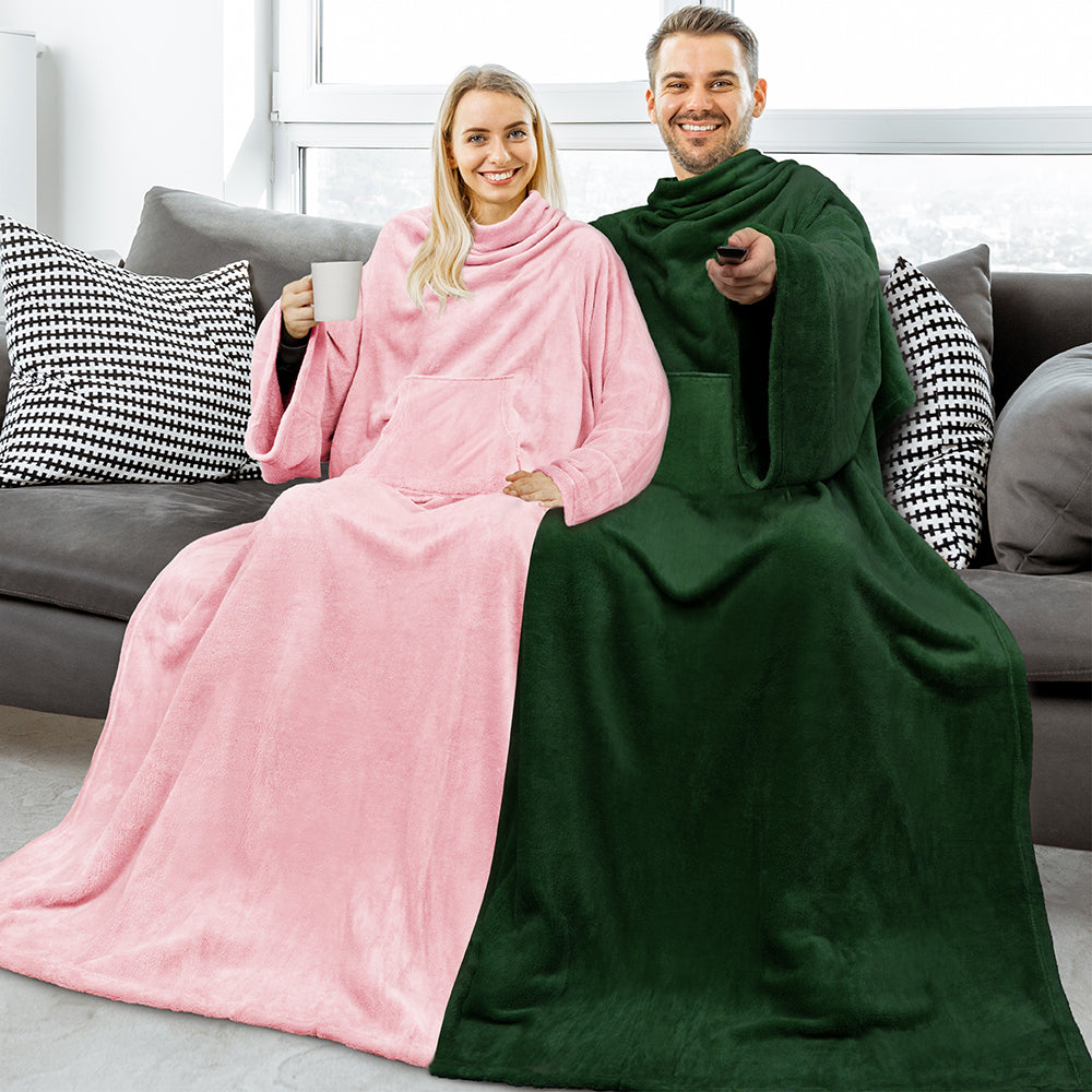 Blanket with Sleeves - Kangaroo Pocket