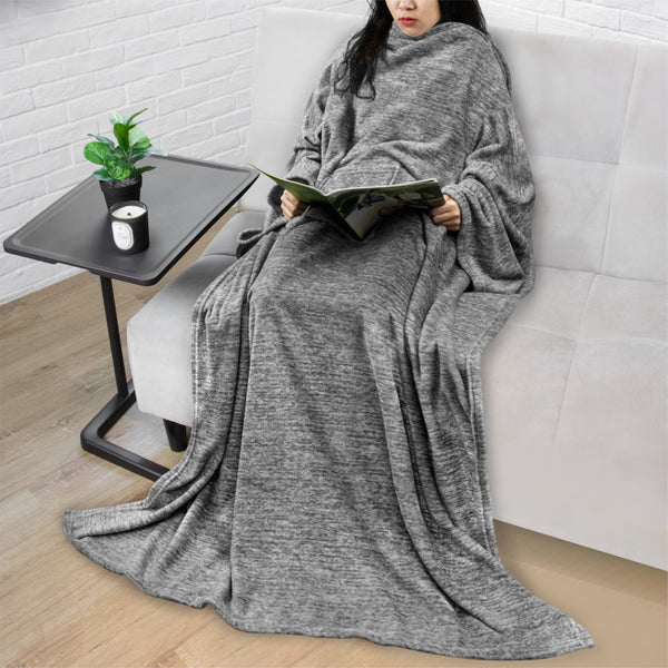Blanket with Sleeves - Patch Pocket