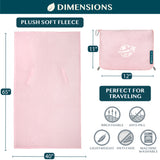 Wearable Fleece Travel Blanket Pillow