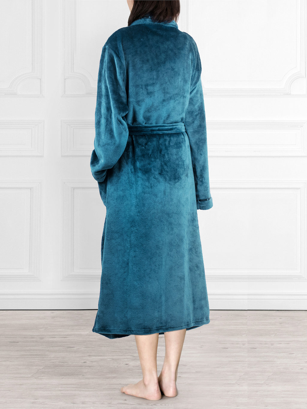 Women's Satin Trim Fleece Robe