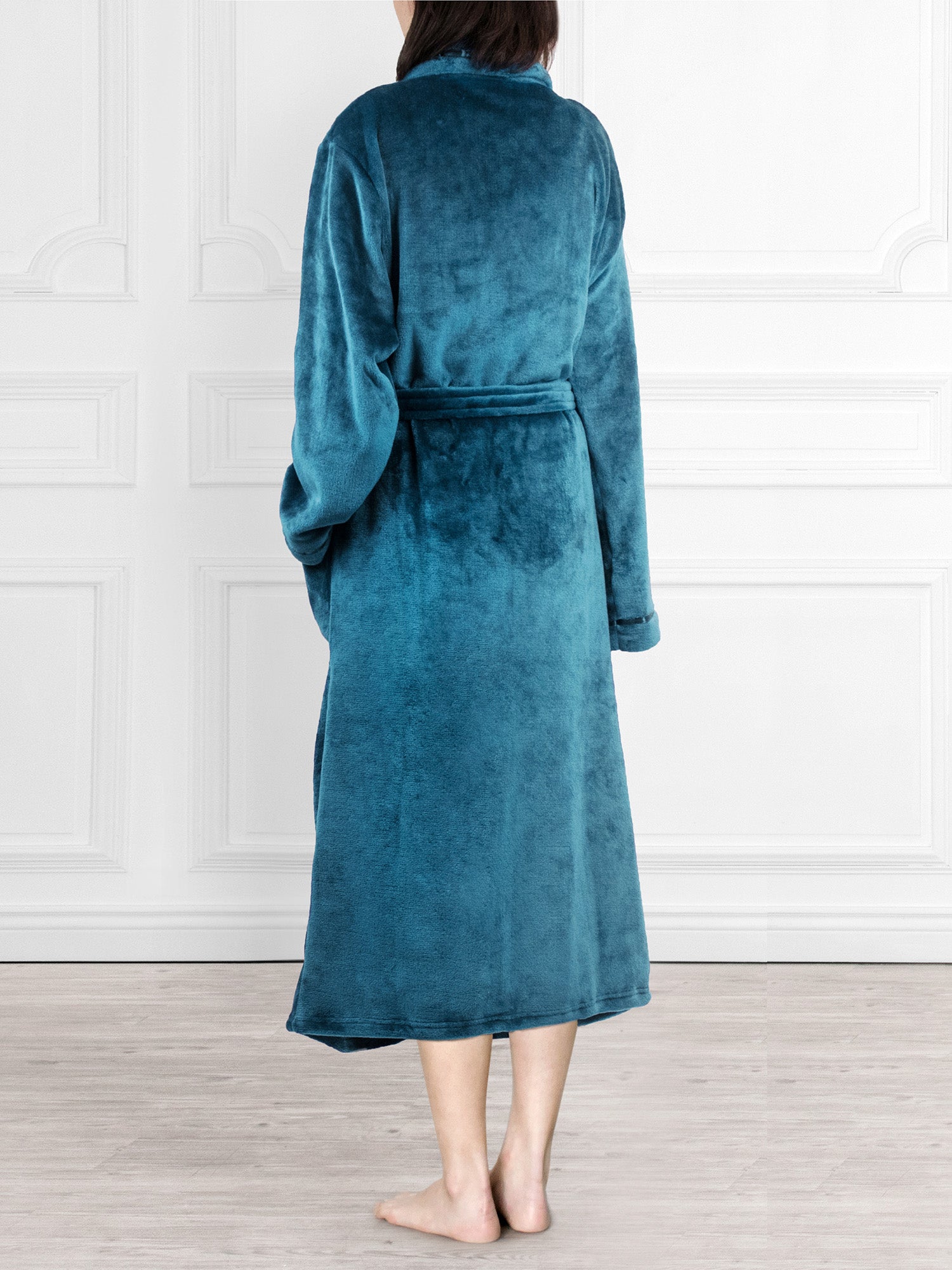 Women's Satin Trim Fleece Robe
