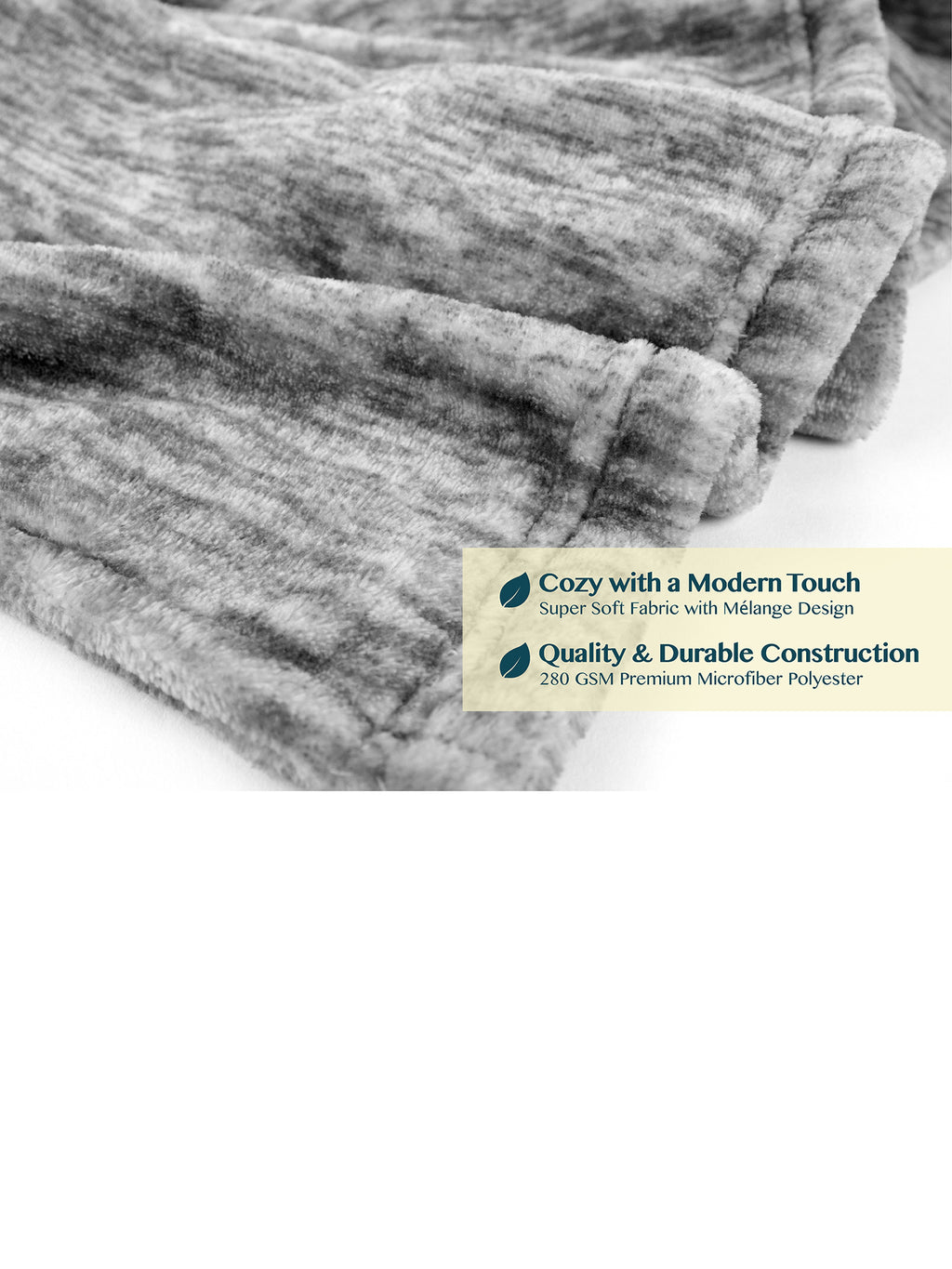 Men's Melange Fleece Robe