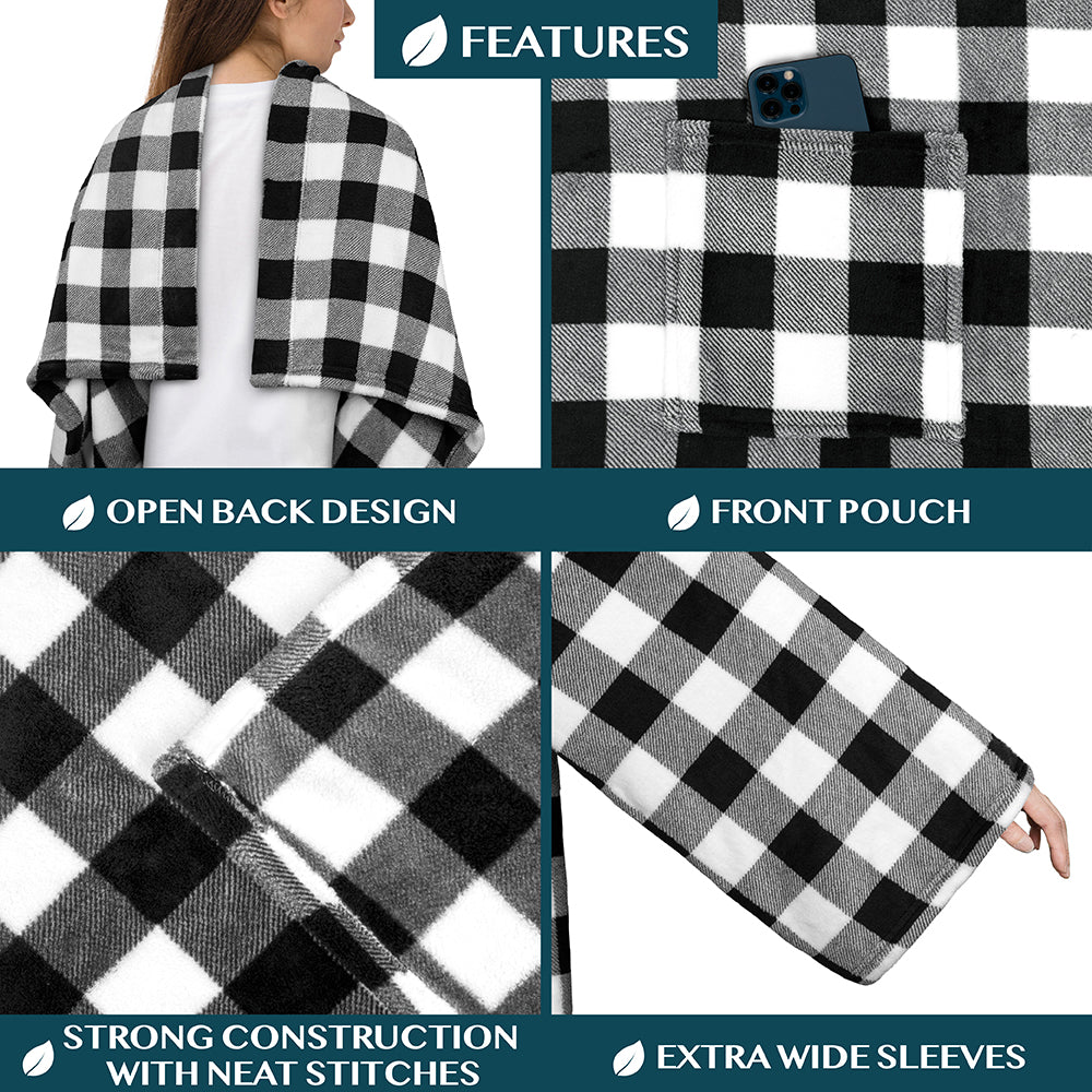 Blanket with Sleeves - Patch Pocket