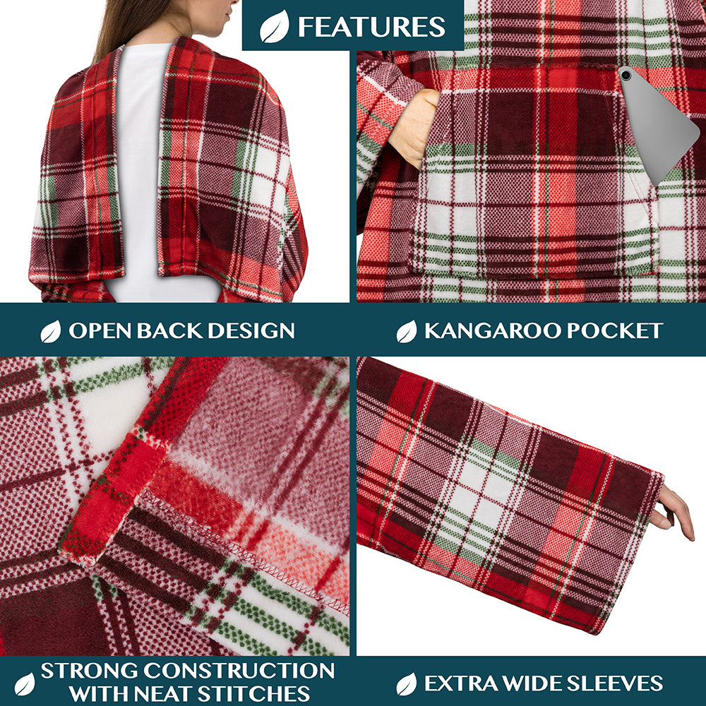 Blanket with Sleeves - Kangaroo Pocket
