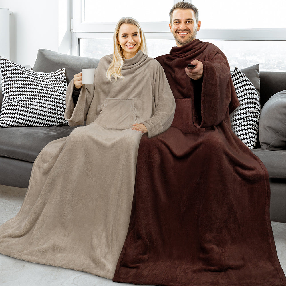 Blanket with Sleeves - Kangaroo Pocket