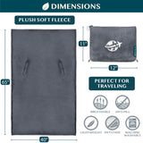 Wearable Fleece Travel Blanket Pillow