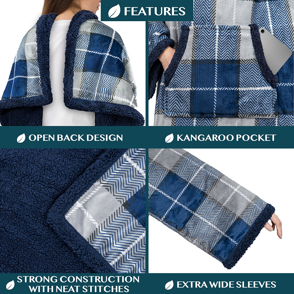 Blanket with Sleeves - Kangaroo Pocket