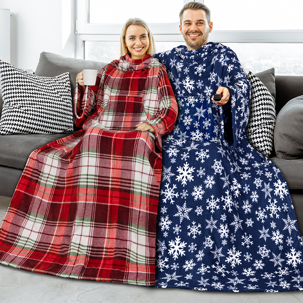 Blanket with Sleeves - Kangaroo Pocket