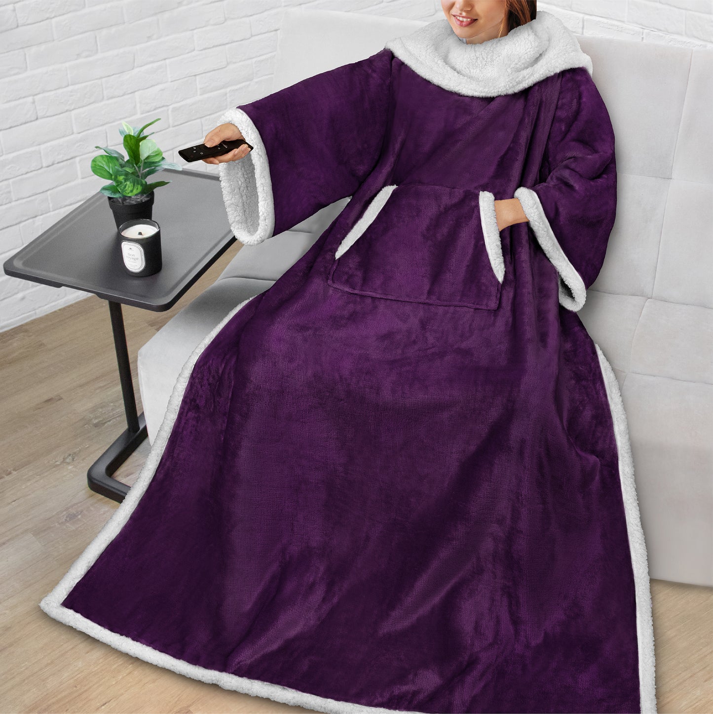 Blanket with Sleeves - Kangaroo Pocket