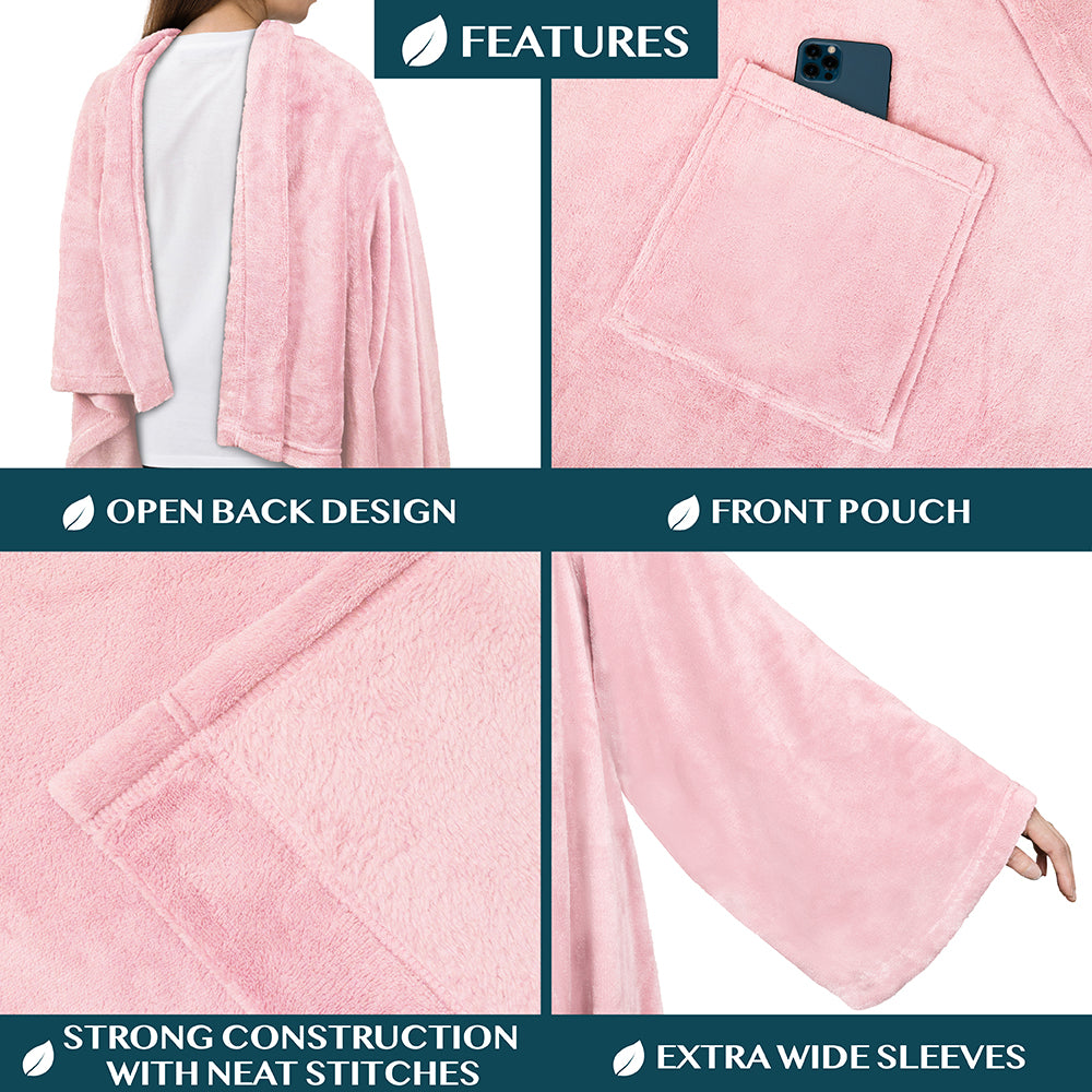 Blanket with Sleeves - Patch Pocket