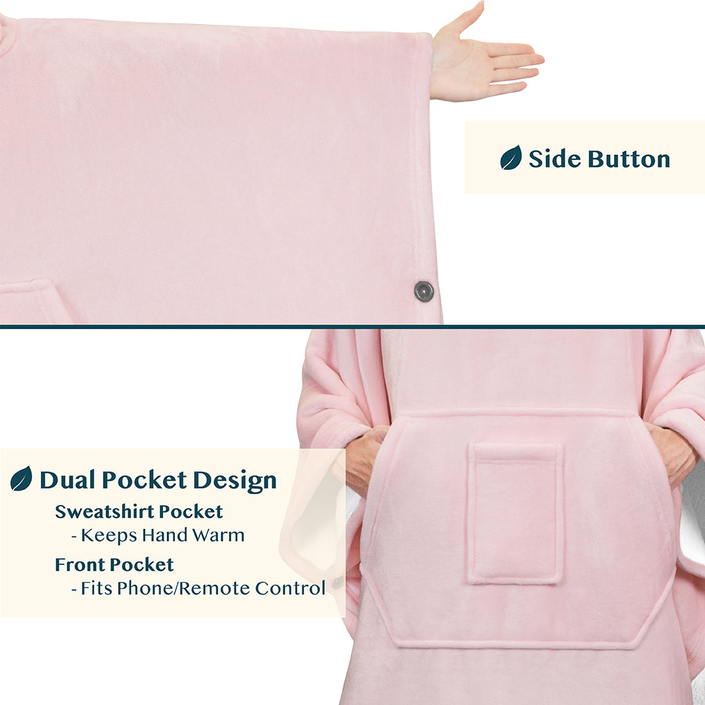Neck Warmer Hooded Poncho Blanket