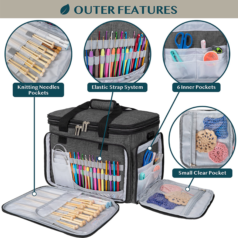 Large Yarn Organizer Knitting Bag