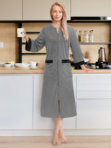 Women's Jersey Housecoat Zipper Robe