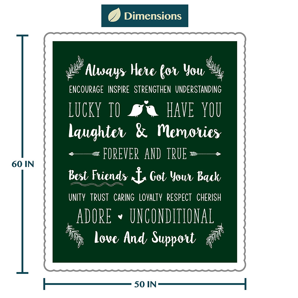 Love and Friendship Throw Blanket