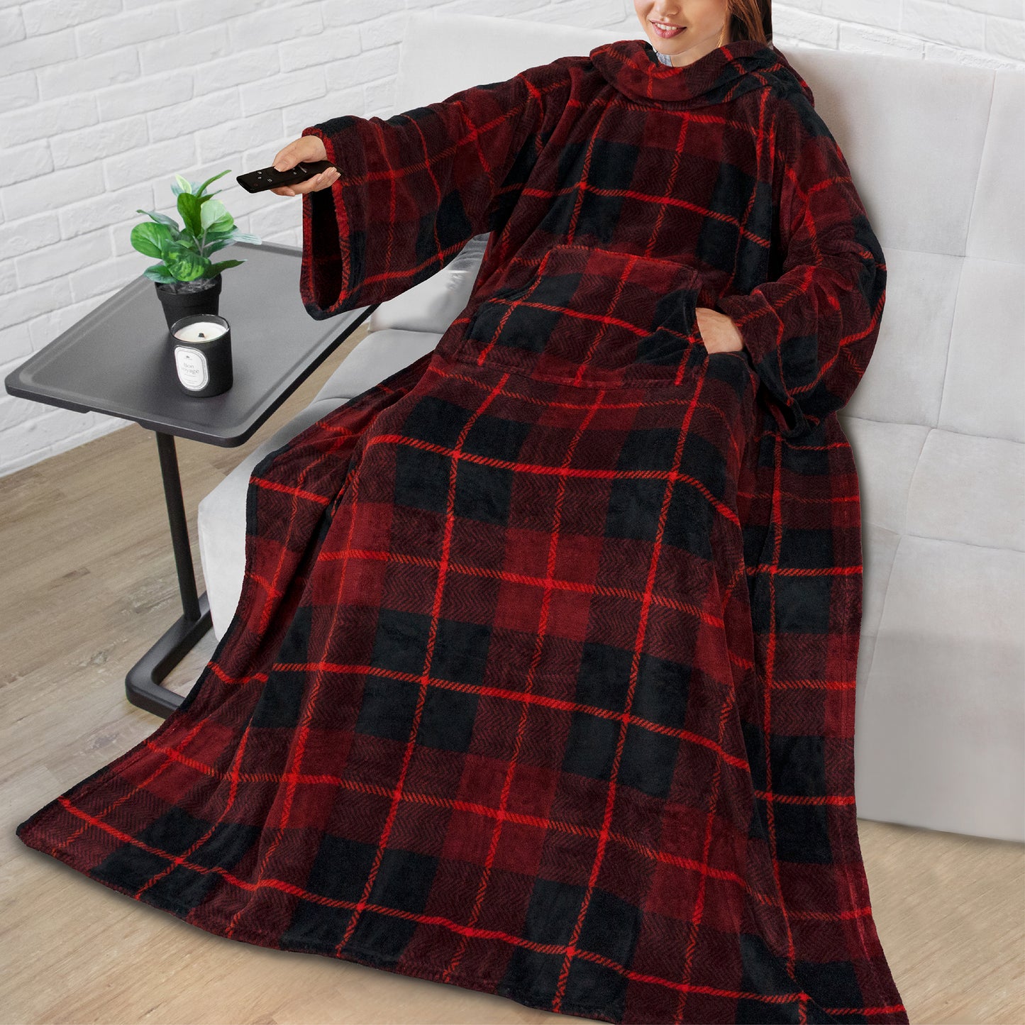 Blanket with Sleeves - Kangaroo Pocket