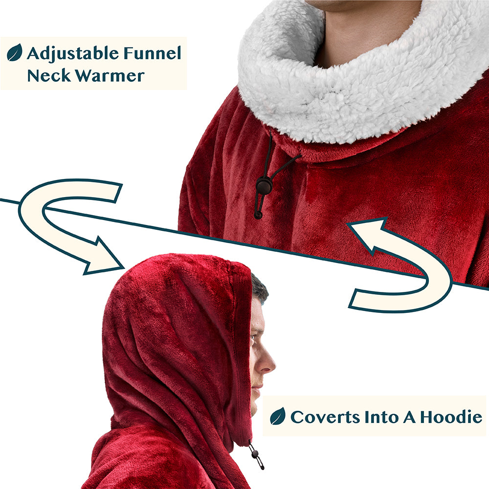 Neck Warmer Sweatshirt Hoodie Blanket