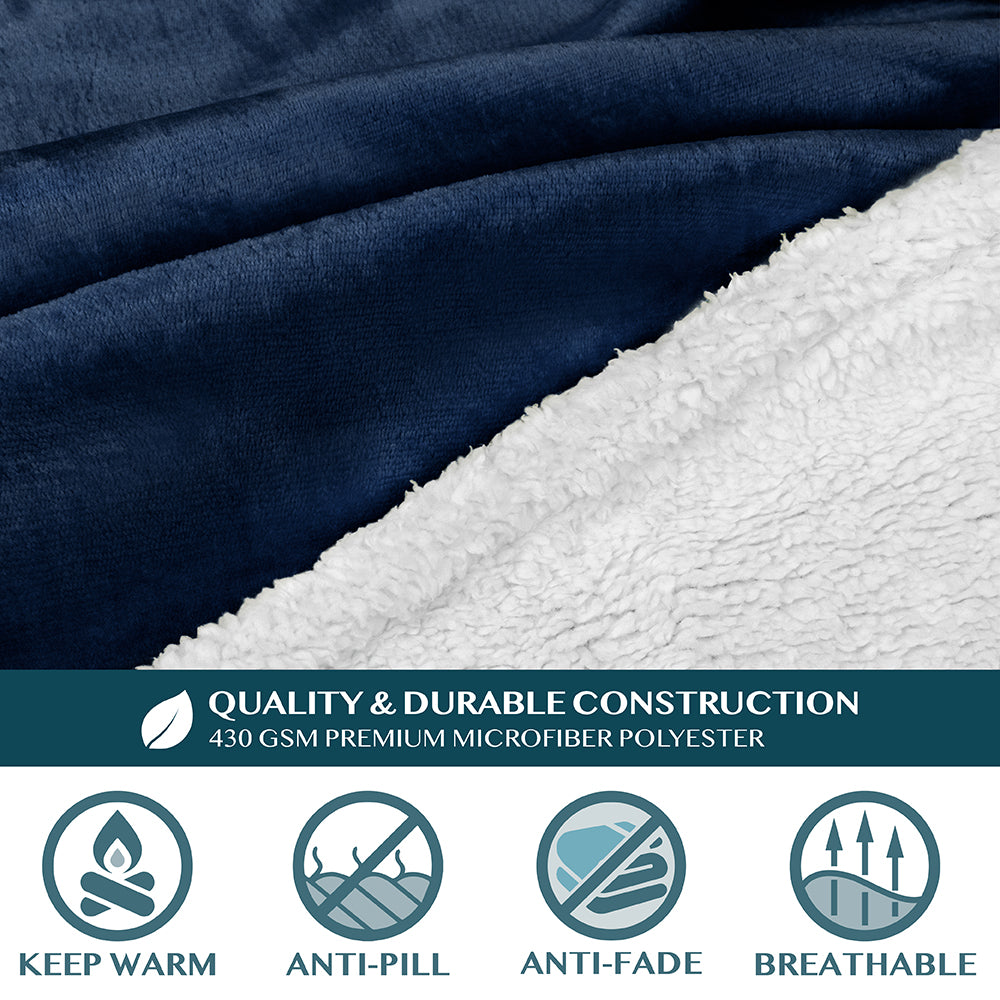 Blanket with Sleeves - Patch Pocket