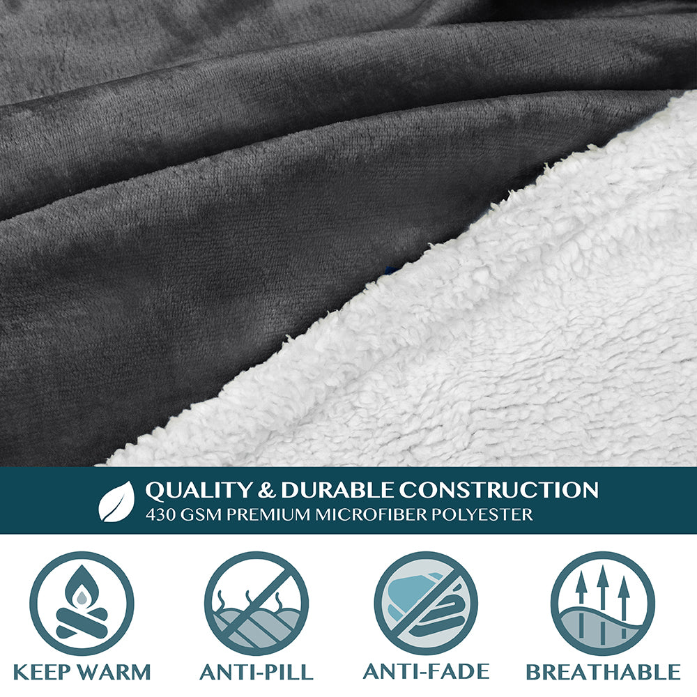 Blanket with Sleeves - Patch Pocket