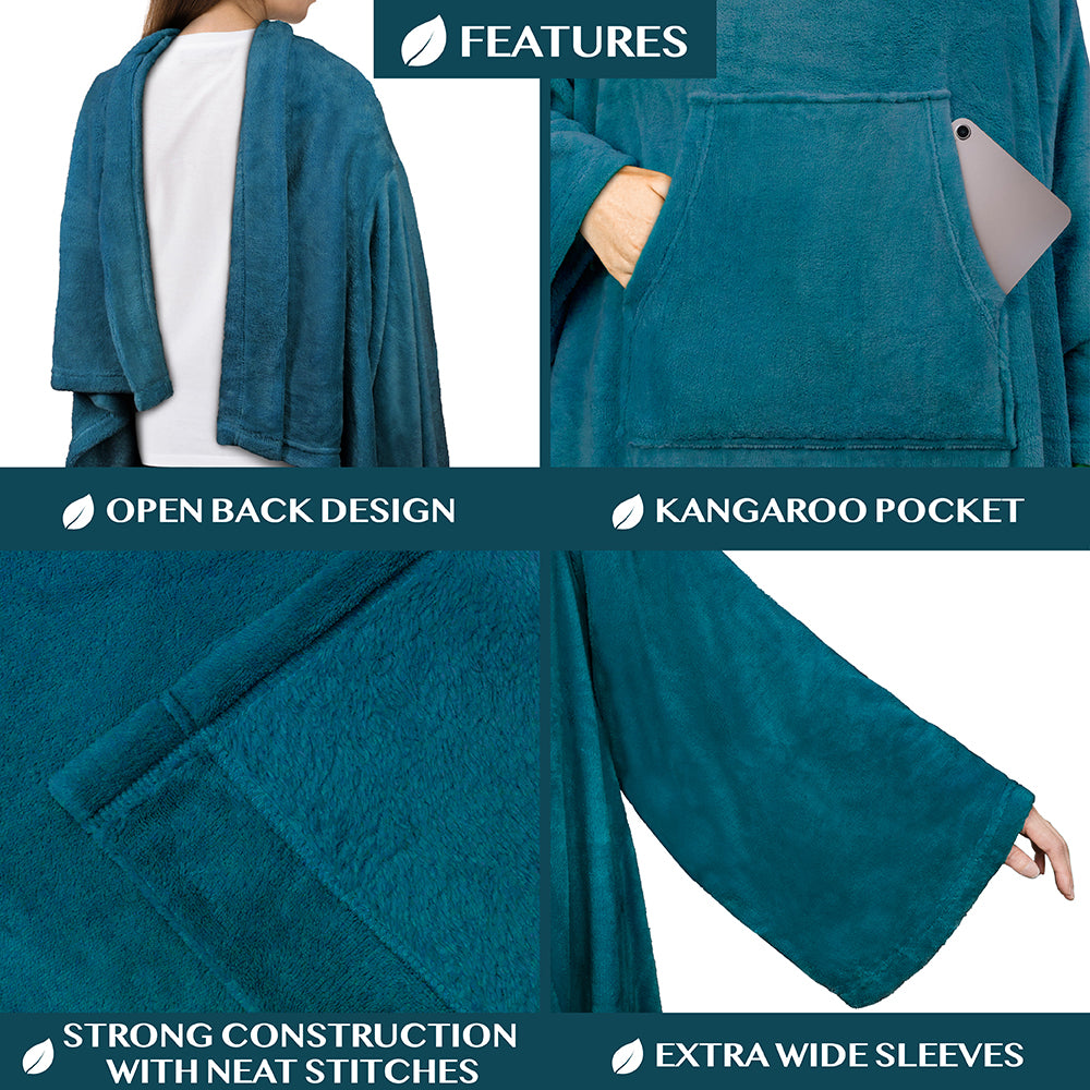 Blanket with Sleeves - Kangaroo Pocket