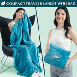 Airplane Fleece Travel Blanket Pillow