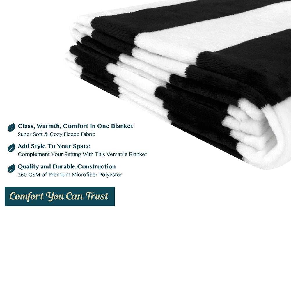 Striped Fleece Blanket