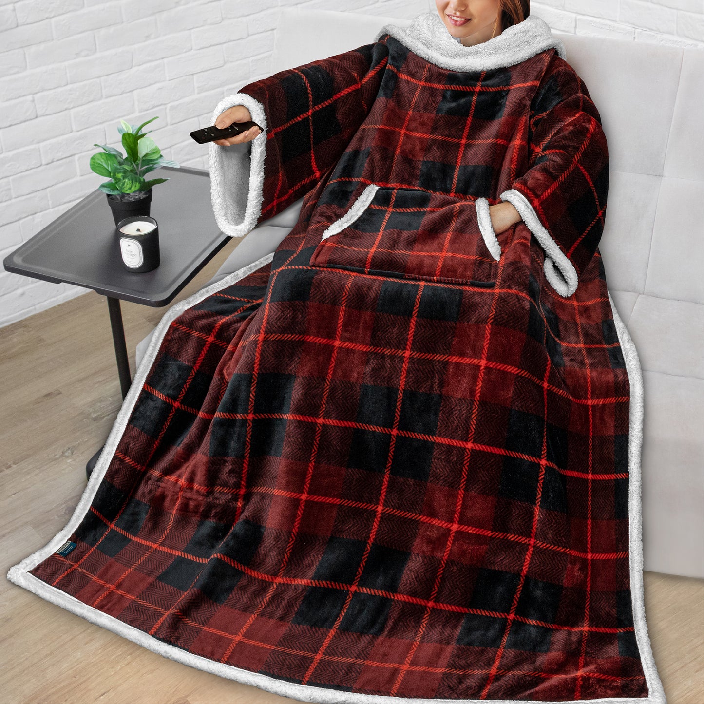 Blanket with Sleeves - Kangaroo Pocket
