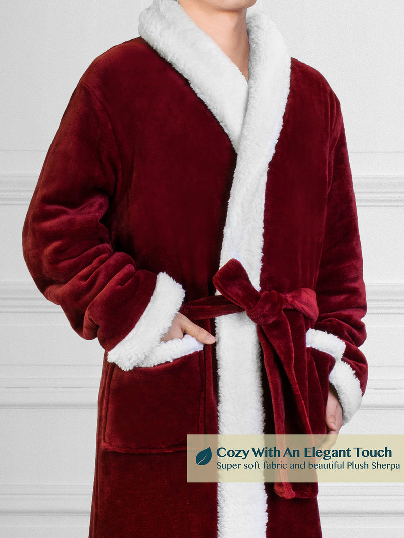 Men's Premium Sherpa Fleece Robe