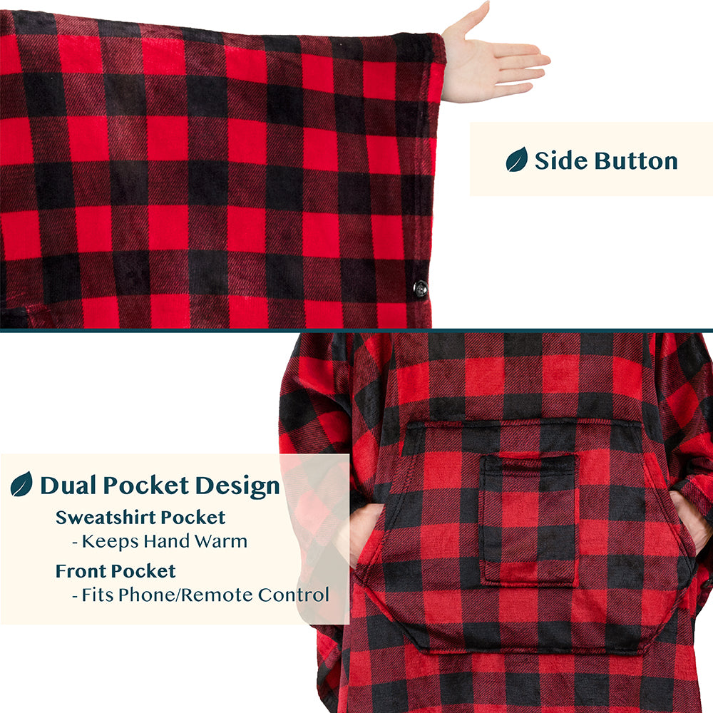 Neck Warmer Hooded Poncho Blanket