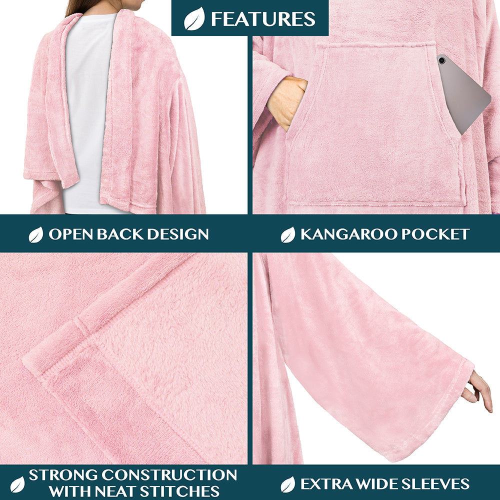 Blanket with Sleeves - Kangaroo Pocket