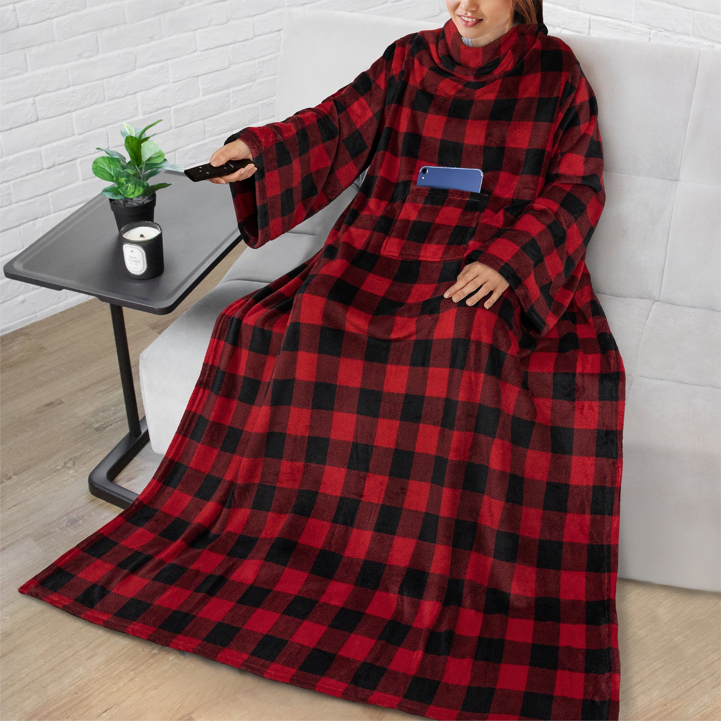 Blanket with Sleeves - Patch Pocket