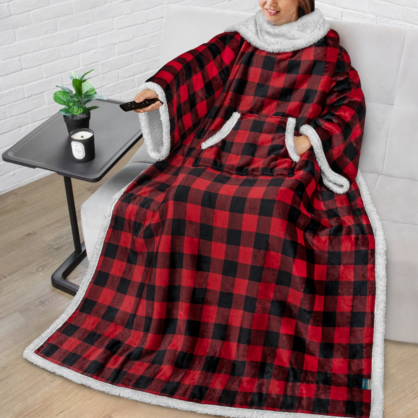 Blanket with Sleeves - Kangaroo Pocket