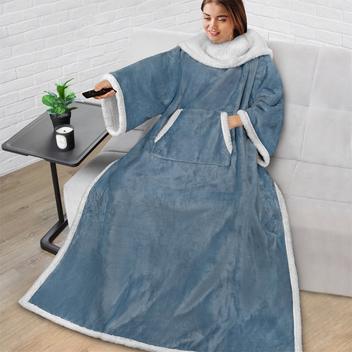 Blanket with Sleeves - Kangaroo Pocket