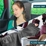 Airplane Fleece Travel Blanket Pillow