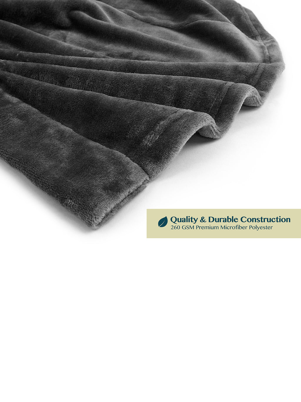 Men's Satin Trim Fleece Robe