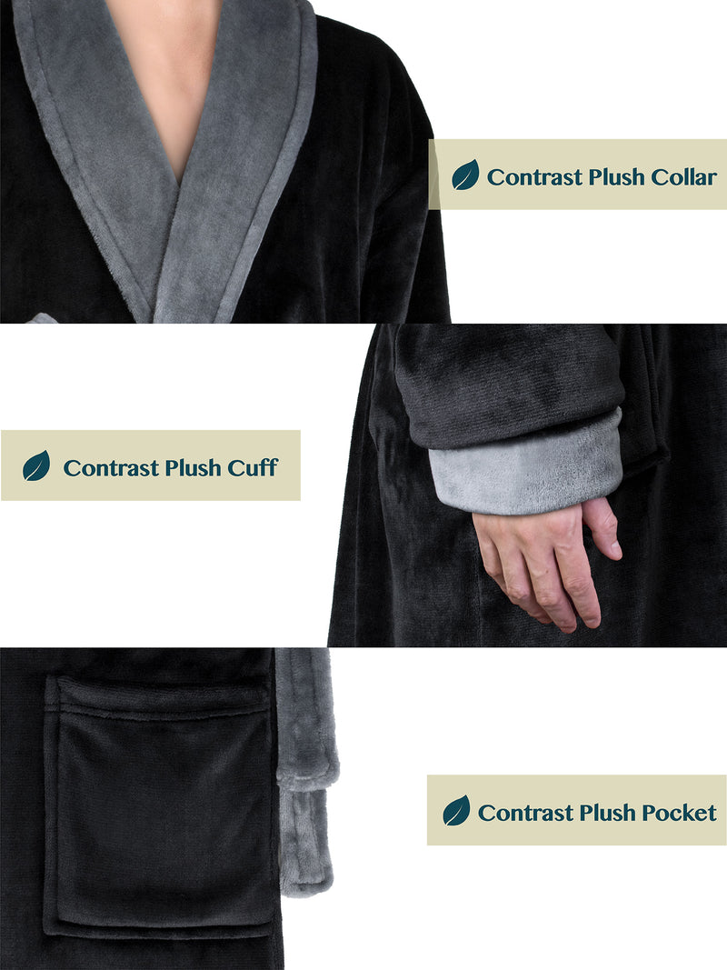 Men's Two-Tone Fleece Robe