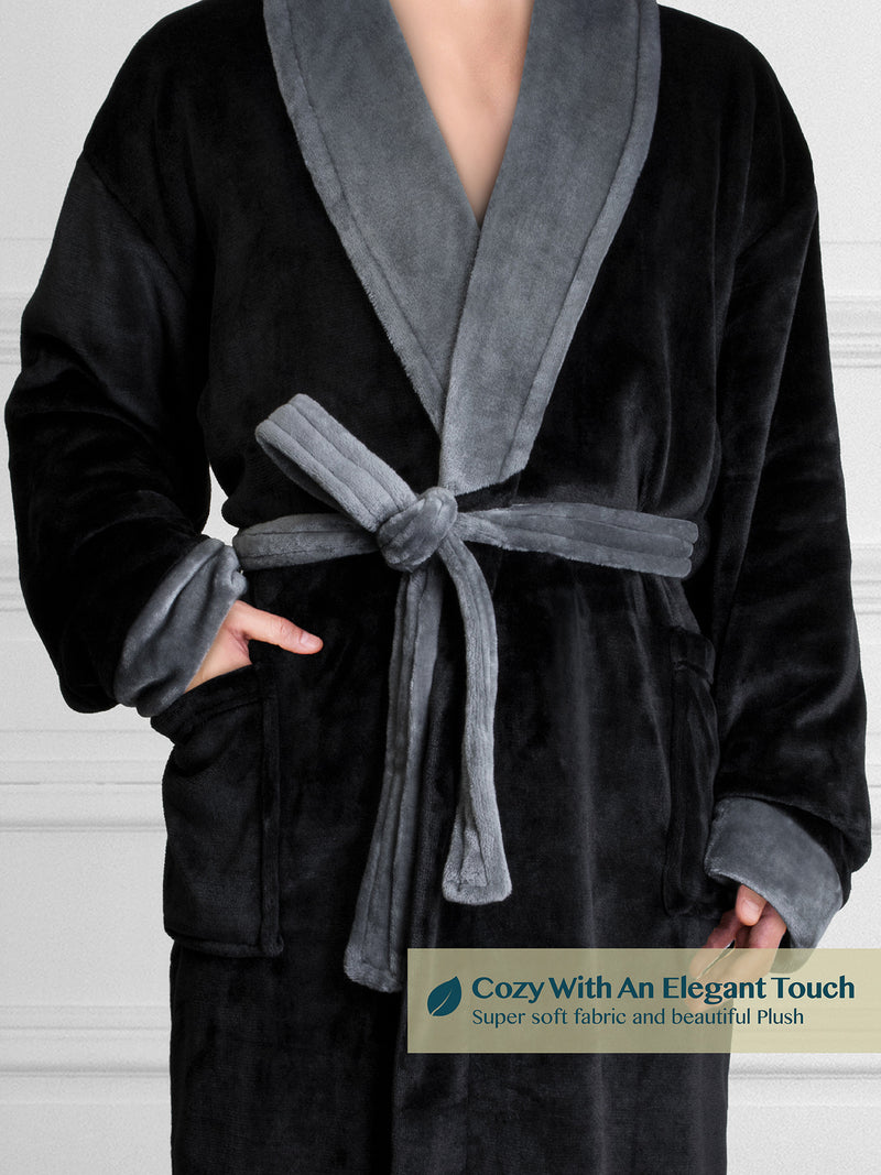 Men's Two-Tone Fleece Robe