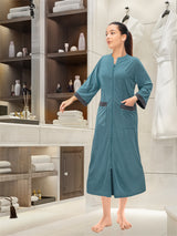 Women's Jersey Housecoat Zipper Robe