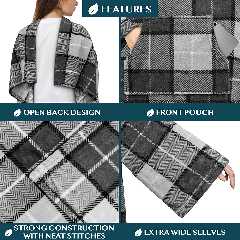 Blanket with Sleeves - Kangaroo Pocket