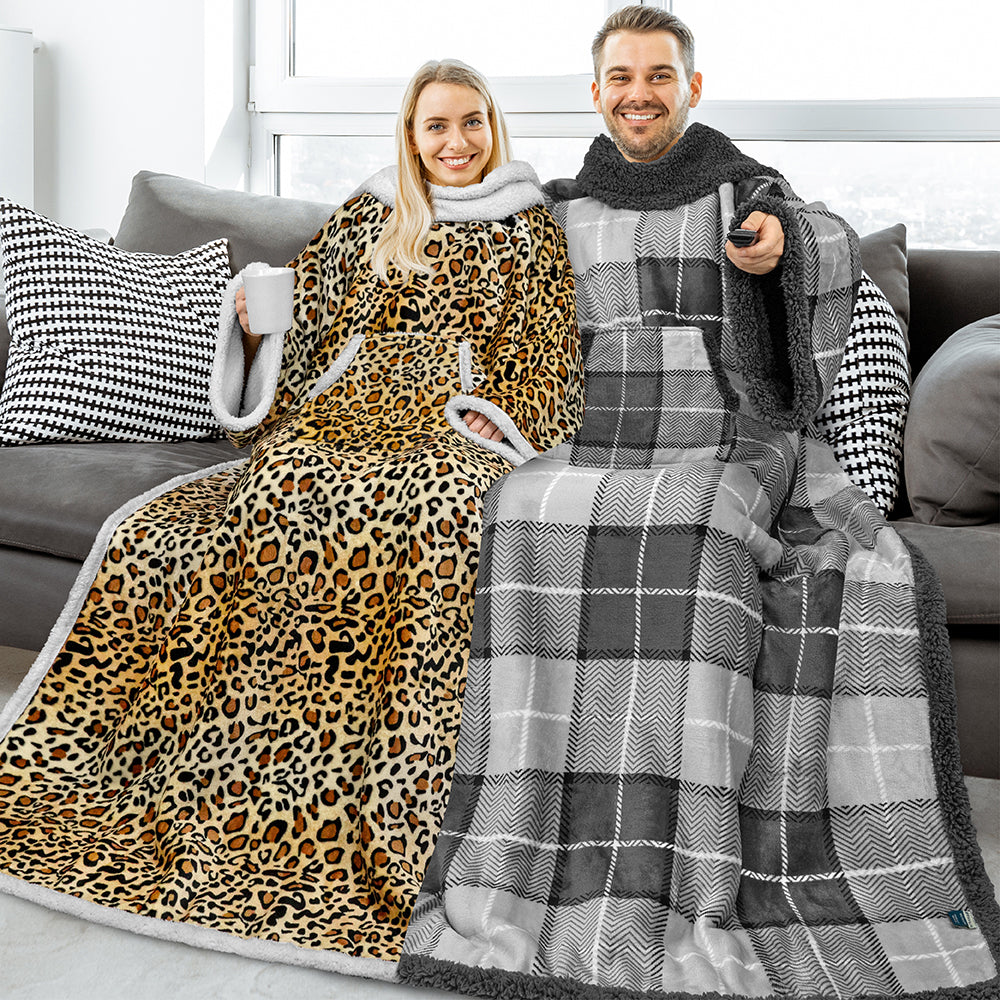 Blanket with Sleeves - Kangaroo Pocket