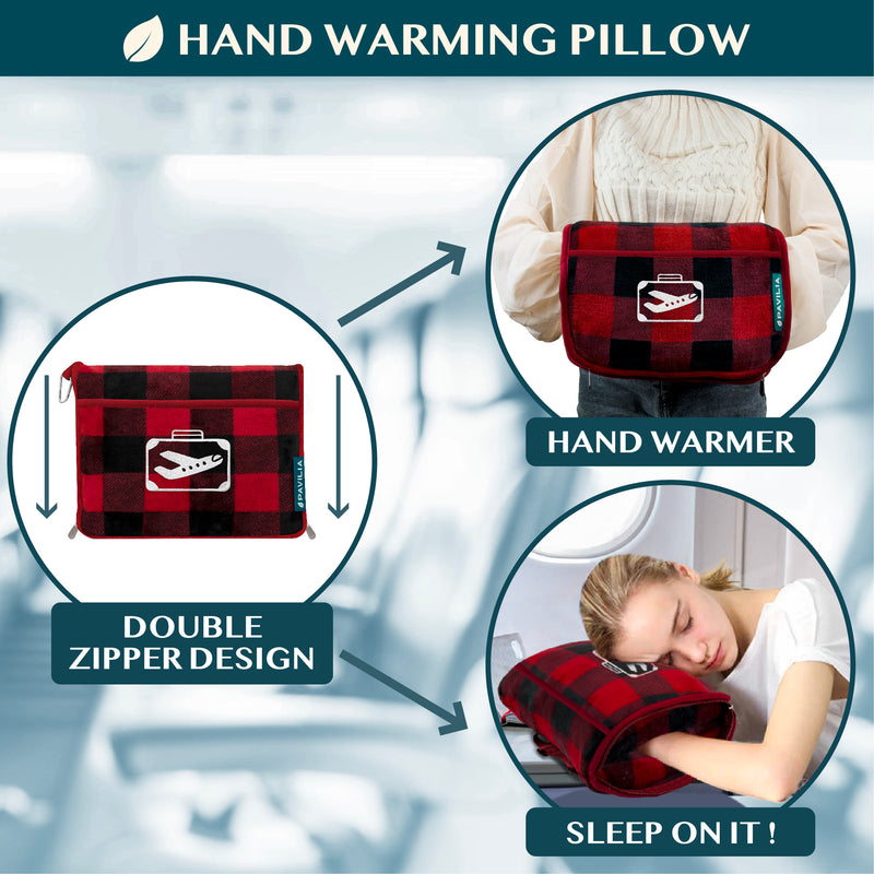 Airplane Fleece Travel Blanket Pillow