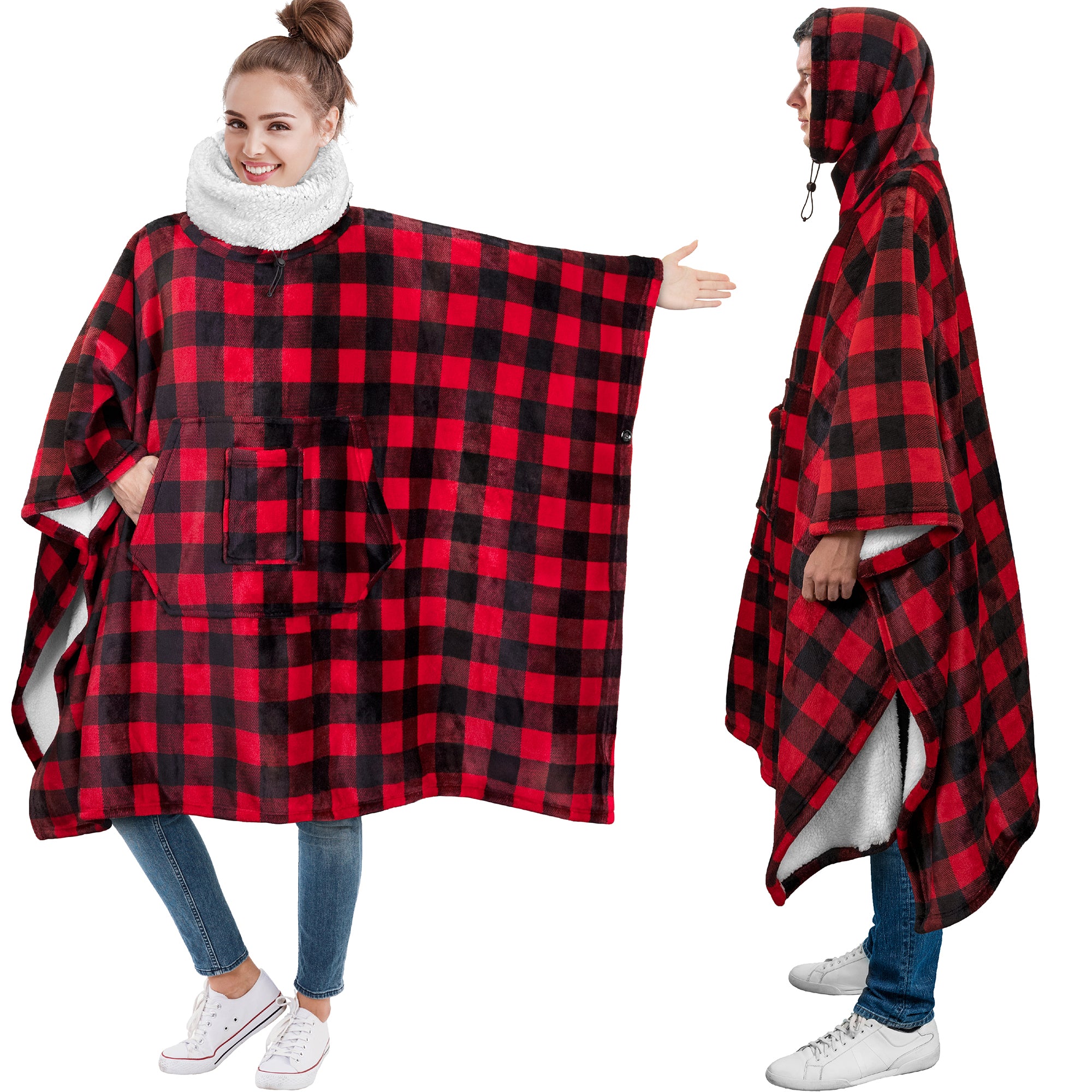 国内最安値! Neck Warmer PAVILIA – Blanket Poncho Hooded Clothing