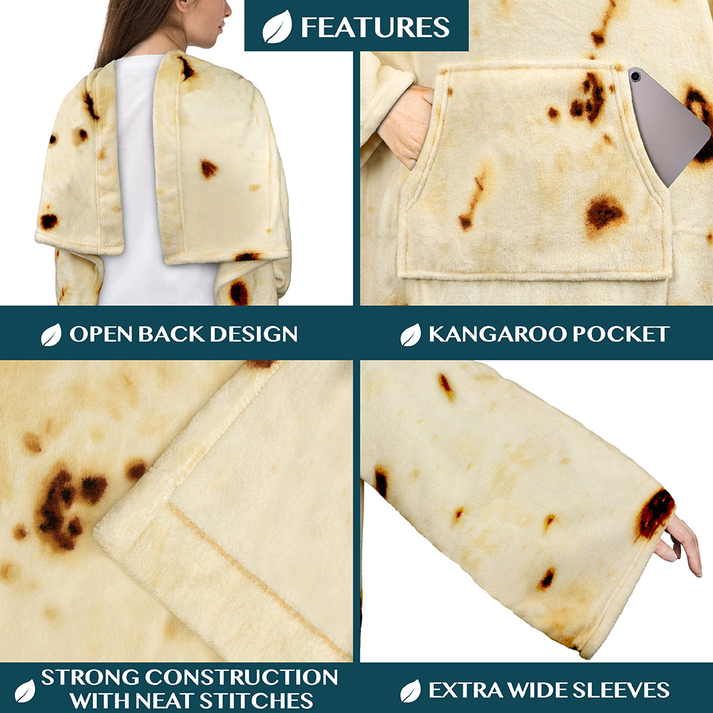 Blanket with Sleeves - Kangaroo Pocket