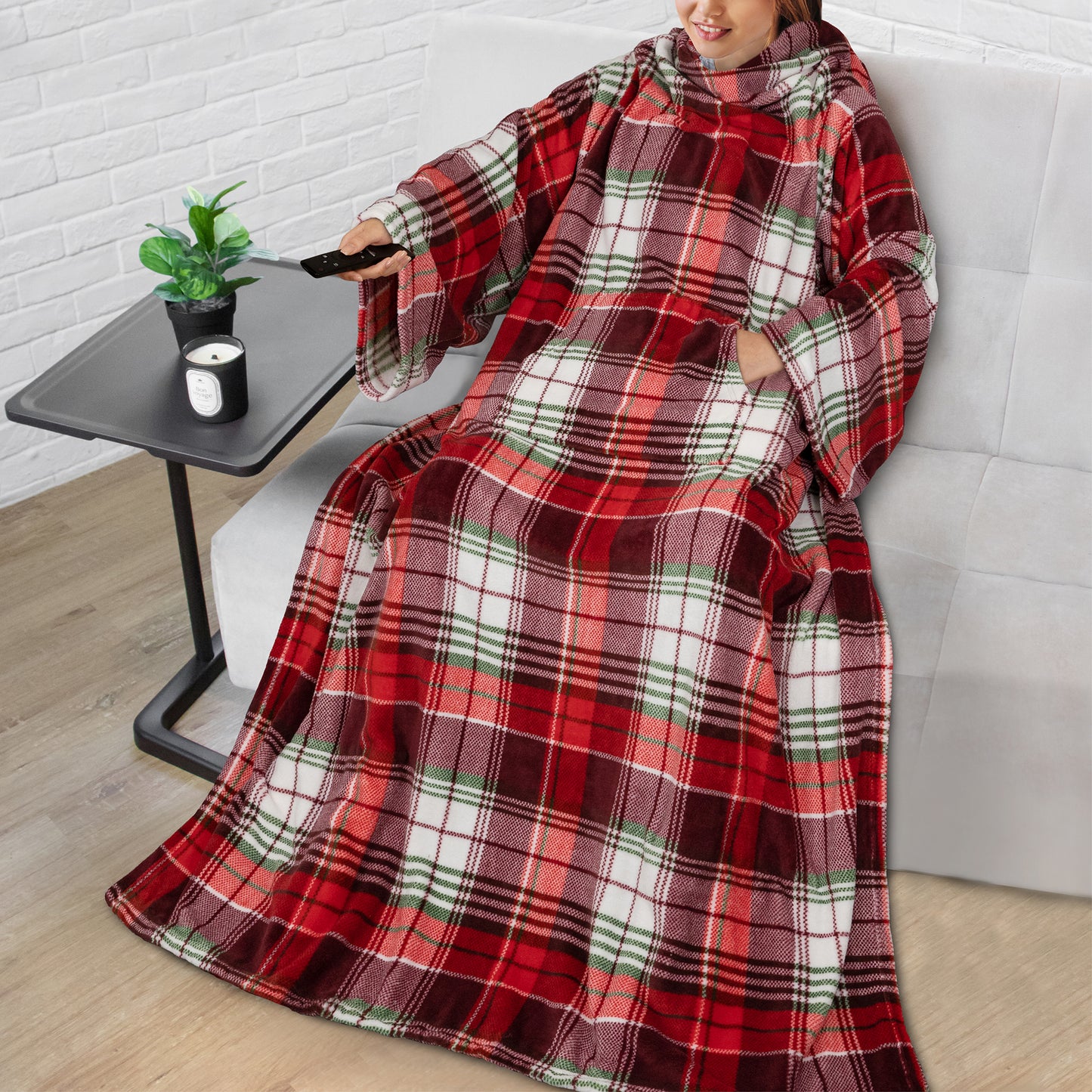 Blanket with Sleeves - Kangaroo Pocket