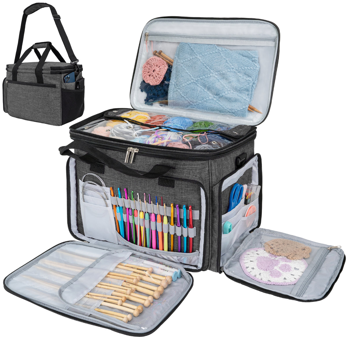 Large Yarn Organizer Knitting Bag
